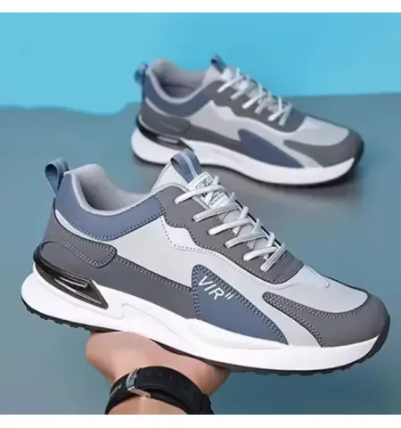 Casual Leather Shoes Lace Lightweight Comfortable Breathable Men's Walking Sneakers