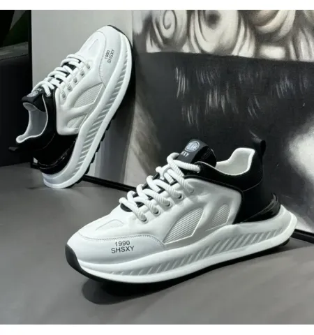 Hot Selling Men's Sneakers High Quality Casual Sports Shoes with Breathable Mesh Lining Rubber Sole