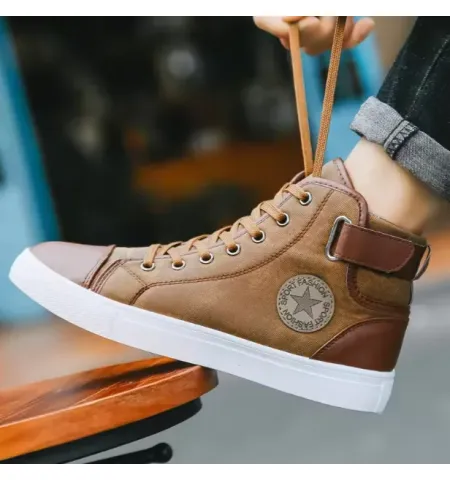 Men's Vintage High-Top Shoes | British Trend Boots