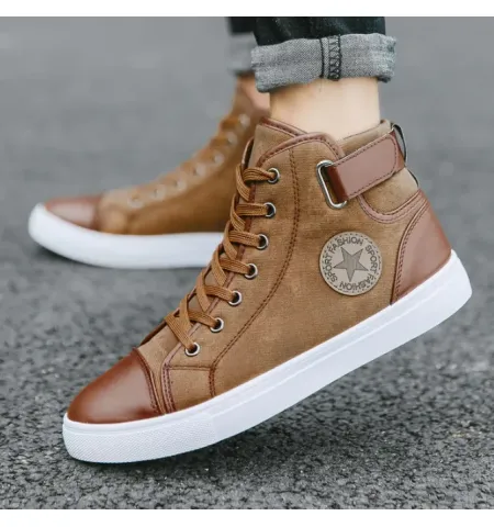 Men's Vintage High-Top Shoes | British Trend Boots