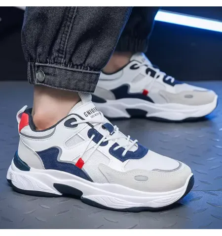 Men's Shoes New Mesh Breathable Wear-Resistant Versatile Sports Casual Running Trendy Sneakers