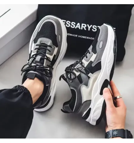 Men's Shoes New Mesh Breathable Wear-Resistant Versatile Sports Casual Running Trendy Sneakers