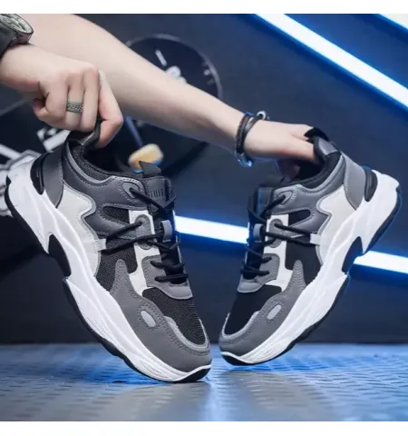 Men's Shoes New Mesh Breathable Wear-Resistant Versatile Sports Casual Running Trendy Sneakers