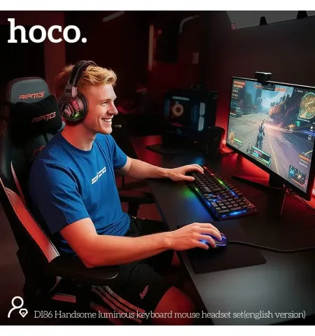 Hoco DI86 4 In 1 Gaming Set Headphone Mouse Keyboard Mousepad