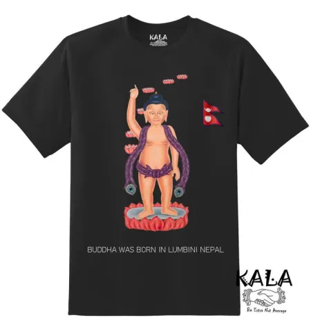 Buddha Born in Lumbini Nepal Graphic T-Shirt