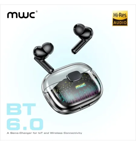 MWC Earpods Pro 2 TWS Earbuds Bluetooth 6.0 Hi-Res Audio Hybrid ANC 6-Mic ENC