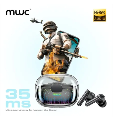 MWC Earpods Pro 2 TWS Earbuds Bluetooth 6.0 Hi-Res Audio Hybrid ANC 6-Mic ENC