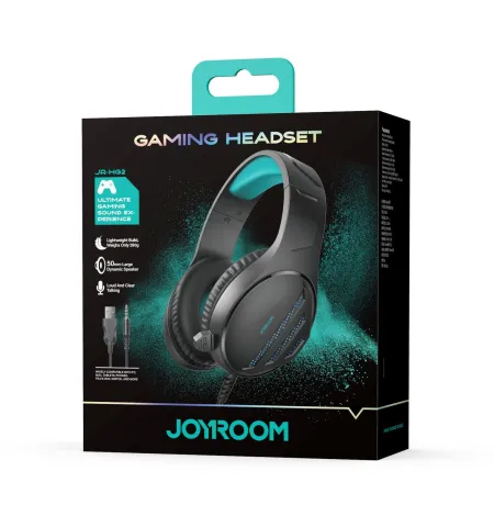 Joyroom JR HG2 Over‑Ear Gaming Headphone with Ice Blue Light