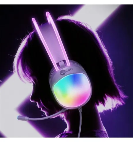 LENOVO LECOO HT410 Wired Gaming Headset LED Light USB 7.1 Surround Sound Desktop PC Headphone With Microphone