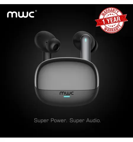 MWC ASVA Pro Ultra Premium Bluetooth Earbuds TWS Hybrid ANC (6 Mics) 10mm Driver
