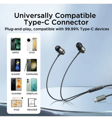 Joyroom JR-EC06 TYPE-C Series In-Ear Metal Wired Earphone