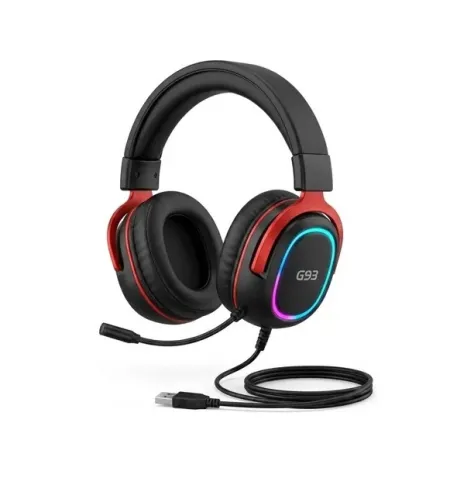 Misde G93 USB Over Ear Gaming Headset With Noise Isolating Microphone And LED Lighting