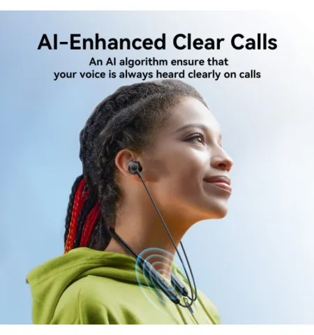 JOYROOM JR D8 Wireless Magnetic Neckband Headphone With 30-Hour Playtime And AI-Enhanced Clear Calls