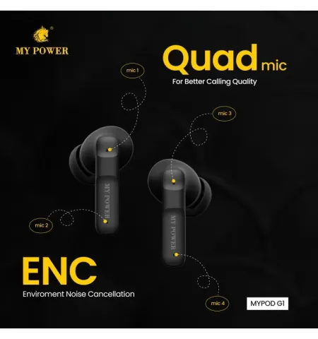 My Power MYPOD G1 ENC Wireless Bluetooth Earbuds