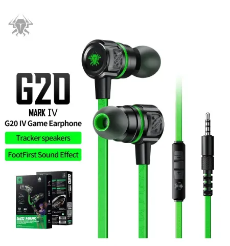Plextone G20 Mark IV Metal Bass Magnetic Noise Cancelling Gaming Earphone Type C And 3.5MM