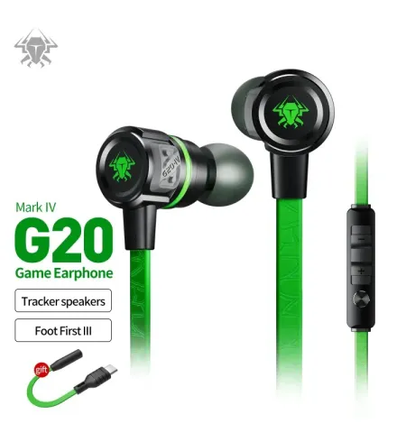 Plextone G20 Mark IV Metal Bass Magnetic Noise Cancelling Gaming Earphone Type C And 3.5MM