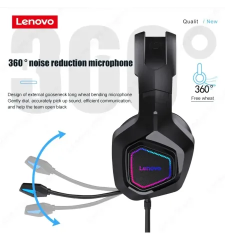 Lenovo ThinkPlus G50 RGB Stereo Gaming Headphone 3.5mm
