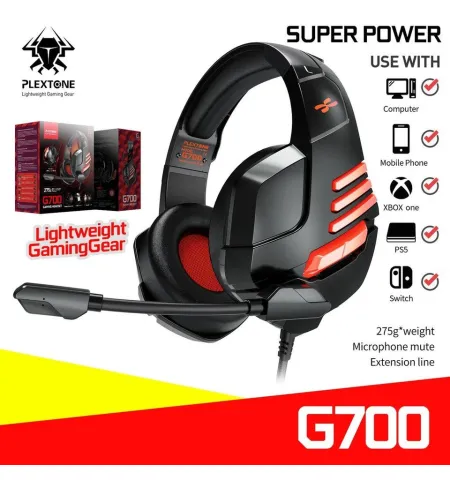 PLEXTONE G700 Gaming Headset Super Lightweight With Mic For Smartphone PC XBOX PS4