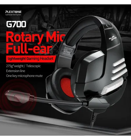 PLEXTONE G700 Gaming Headset Super Lightweight With Mic For Smartphone PC XBOX PS4
