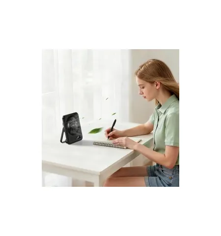 Hoco HX607 Ultra-Slim Portable Desktop Fan With 100-Level Adjustable Airflow And LED Digital Display