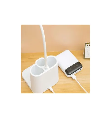 Rechargeable LED Study Lamp With Pen & Phone Holder – 3 Color Modes, Eye Care & Flexible