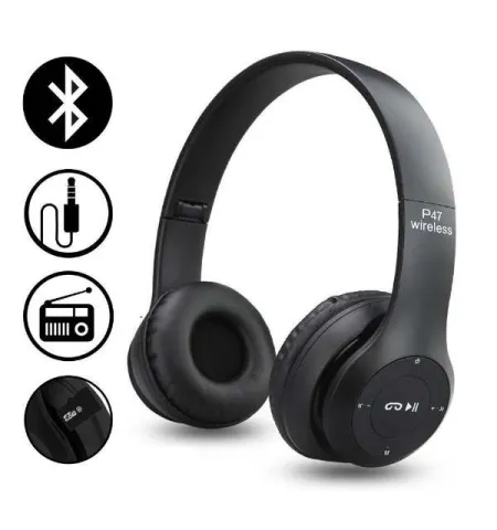 P47 Wireless Bluetooth Foldable Headphones FM Wireless TF Card