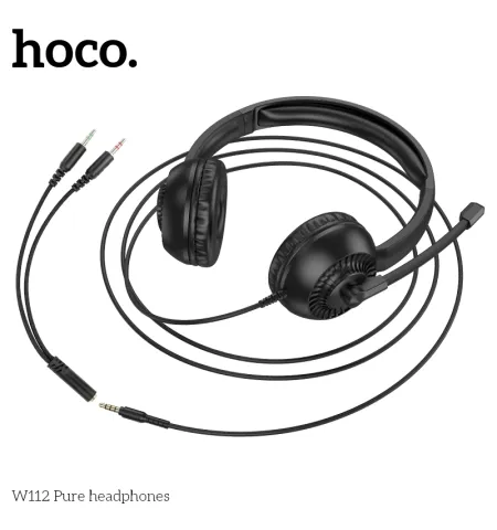 Hoco W112 Wired Headphone With Mic