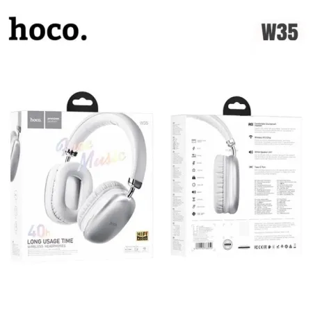 Hoco W35 Wireless Headphones Sport Bluetooth 5.3 HIFI Stereo With Audio Cable