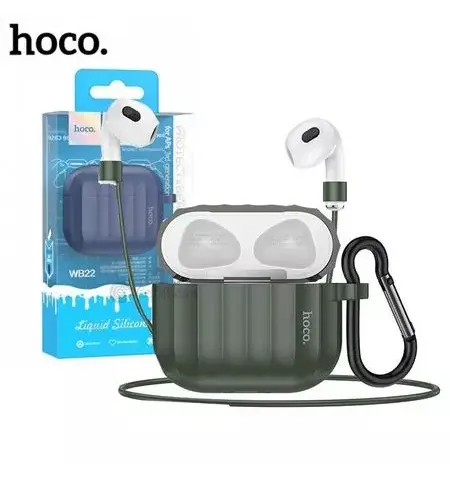 HOCO WB22 Striped Silicone Case For AirPods 3 With Anti-Lost Strap