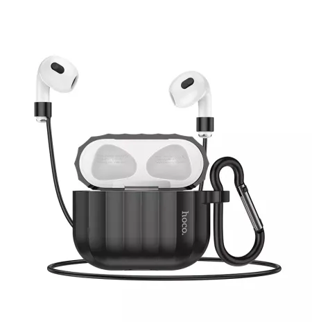 HOCO WB22 Striped Silicone Case For AirPods 3 With Anti-Lost Strap