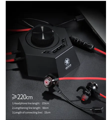 PLEXTONE G50 Quake Vibration Gaming Earphones with DSP Sound & Detachable Mic