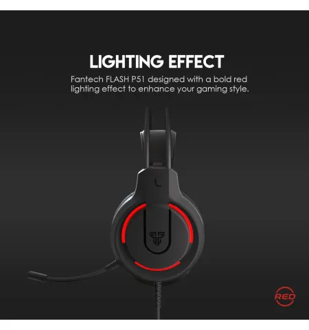 Fantech P51 5-in-1 Gaming Power Bundle With RGB Keyboard Mouse Mousepad Headset And Stand