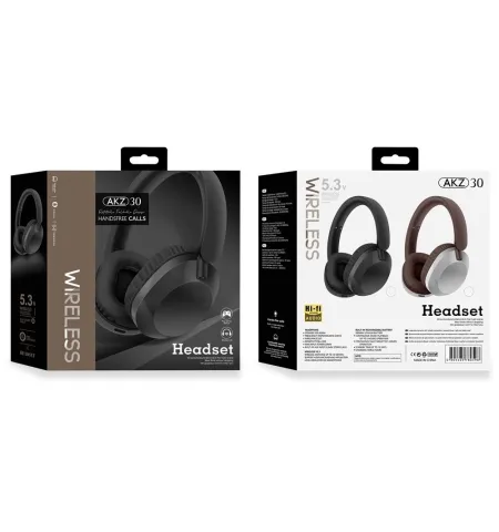 AKZ-30 Over-Ear Wireless Bluetooth Headphone With BT/TF/FM Modes