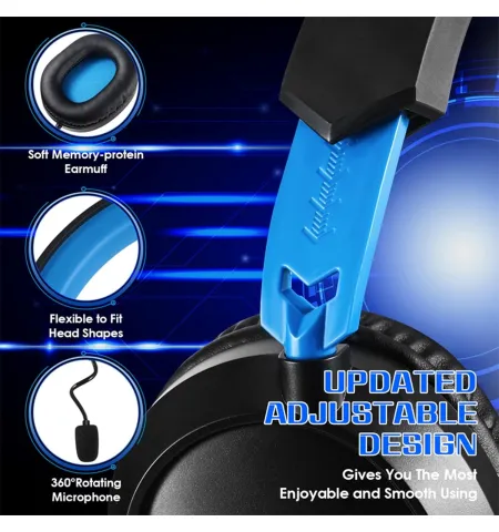 G3100 Wired Gaming Headphone With Mic & Memory Foam Cushions 3.5mm for PS5, Laptop & Mobile