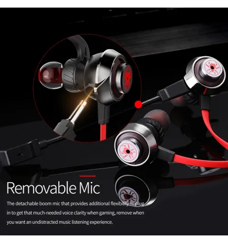 PLEXTONE G50 Quake Vibration Gaming Earphones with DSP Sound & Detachable Mic