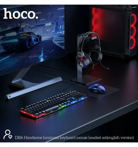 Hoco DI86 4 In 1 Gaming Set Headphone Mouse Keyboard Mousepad