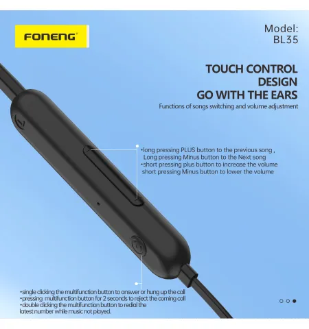 FONENG BL35 Sports Neckband Bluetooth Earphone