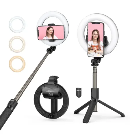 NeePho NP L14 10-Inch Ring Light With Tripod & Bluetooth Remote