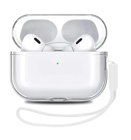 Airpods Pro 2nd Generation Transparent Cover Case With Hand Strap Lanyard