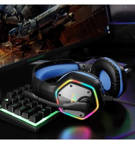EKSA E1000 USB RGB Gaming Headset 7.1 Surround Sound With Mic Gaming Grade 50Mm Drivers