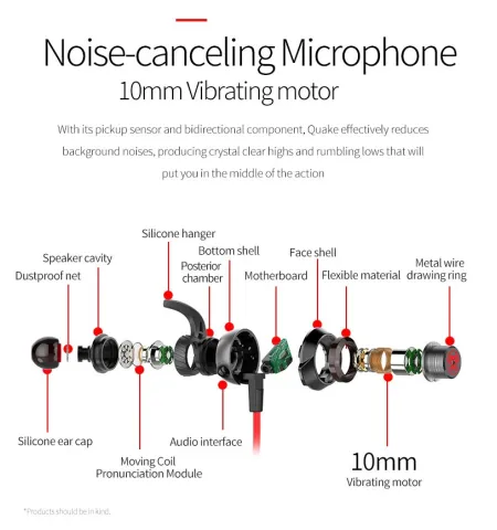 PLEXTONE G50 Quake Vibration Gaming Earphones with DSP Sound & Detachable Mic