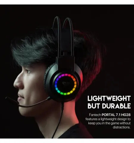 Fantech PORTAL 7.1 HG28 USB Gaming Headphone RGB Virtual 7.1 Surround Sound