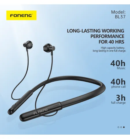 Foneng BL37 Digital Display Neckband Bluetooth Earphone