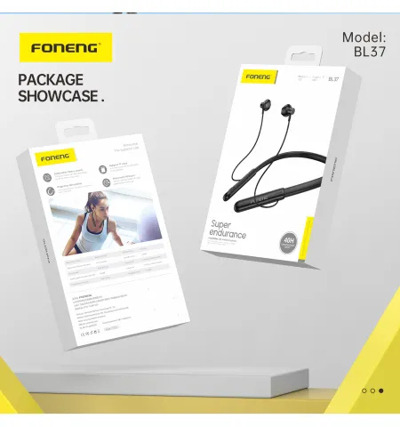 Foneng BL37 Digital Display Neckband Bluetooth Earphone