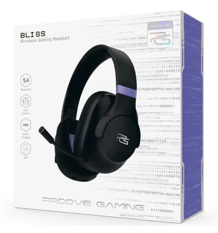 Proove Gaming Bliss (APP) Wireless Over-Ear Headset Bluetooth 5.4 High-Fidelity Gaming Headphone