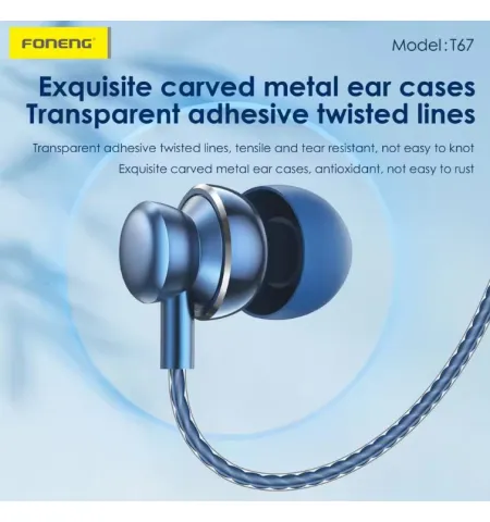 FONENG T67 In Ear Heavy Bass Wired 3.5mm Earphone