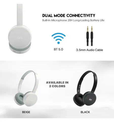Fantech WH02 GO Air Bluetooth 5.0 Wireless Headphone Dual Connection