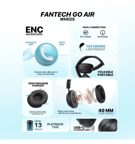 Fantech WH02S Go Air Wireless Headset