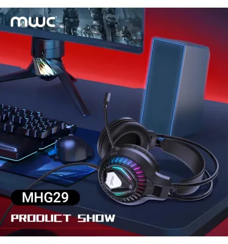MWC MHG29 RGB Wired Gaming Headphone 50mm Driver