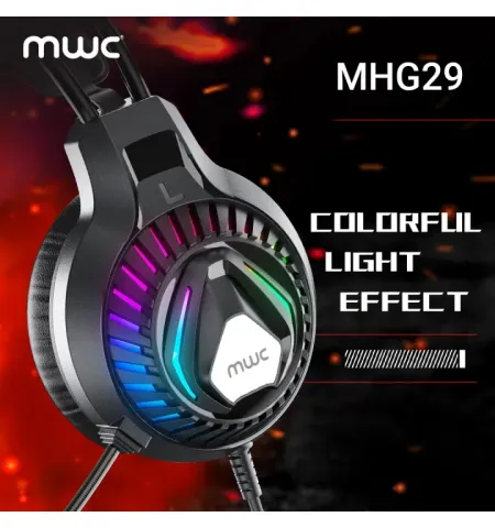 MWC MHG29 RGB Wired Gaming Headphone 50mm Driver